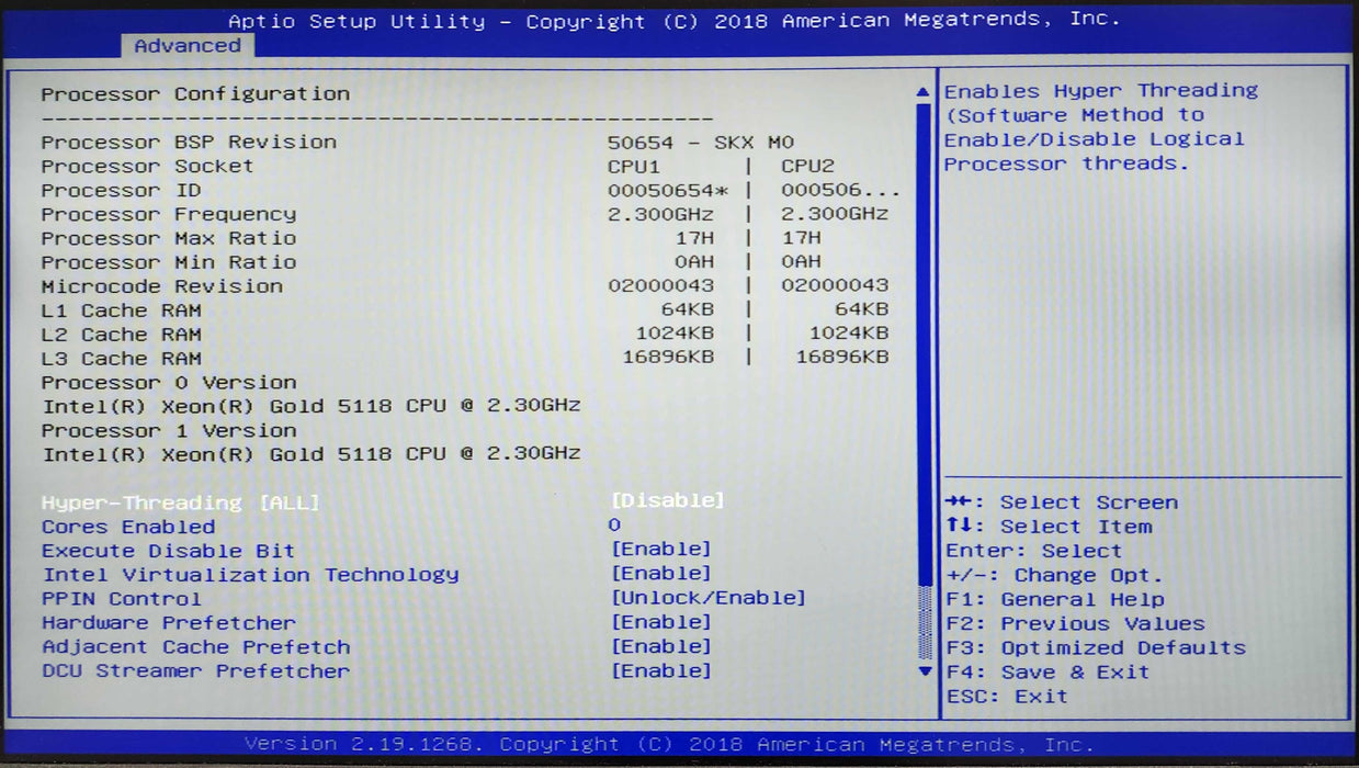 Supermicro X11DPU, 2x Xeon Gold 5118, 96GB DDR4, NO HDD, 750W PSU