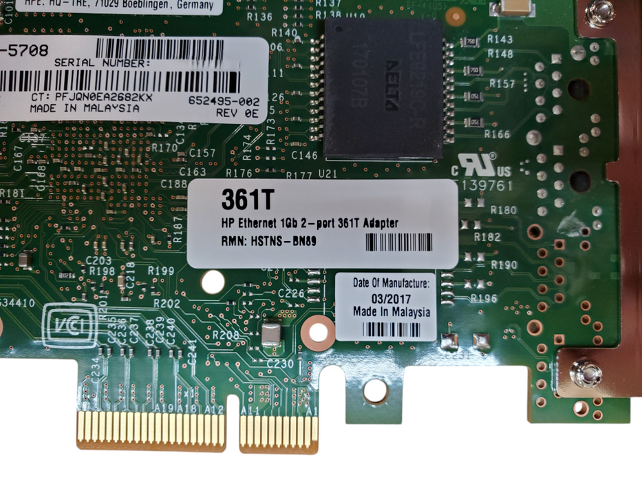 HP Ethernet 1GB 2-Port 361t Adapter 656241-002 Q