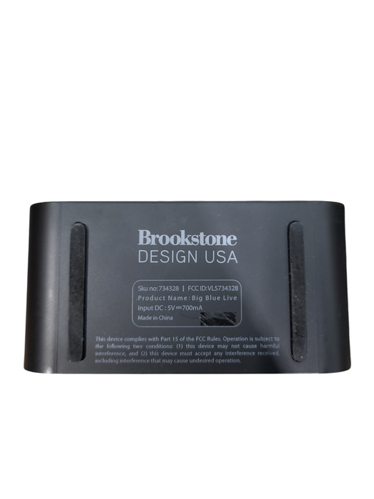 Brookstone Design USA Big Blue Live 734328 Black Speaker System