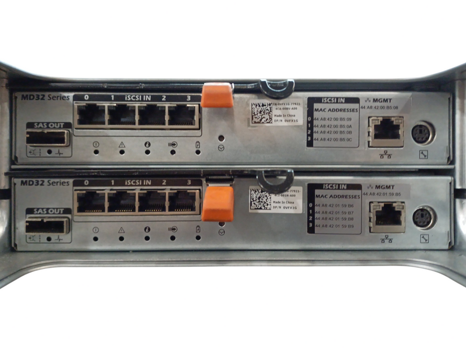Dell MD3220i 24X2.5 HDD Bay Enclosure Array w/ 2x MD32 Series Controllers