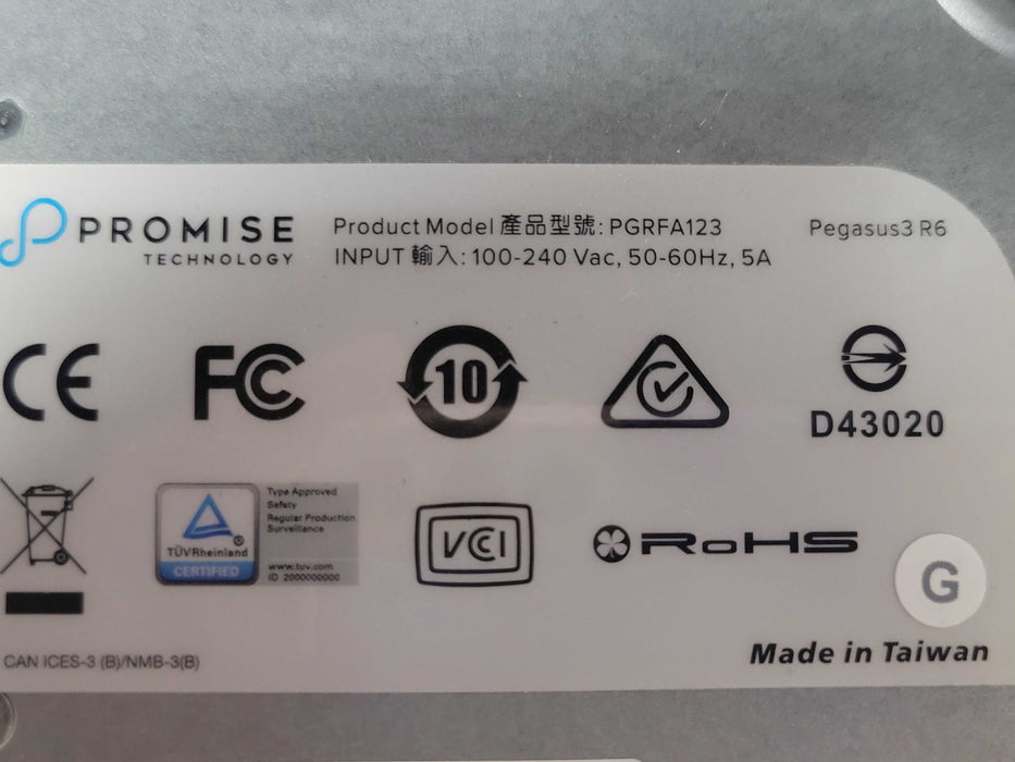 Promise Technology Pegasus3 R6 Storage 6-Bay hardware RAID enclosure, READ _