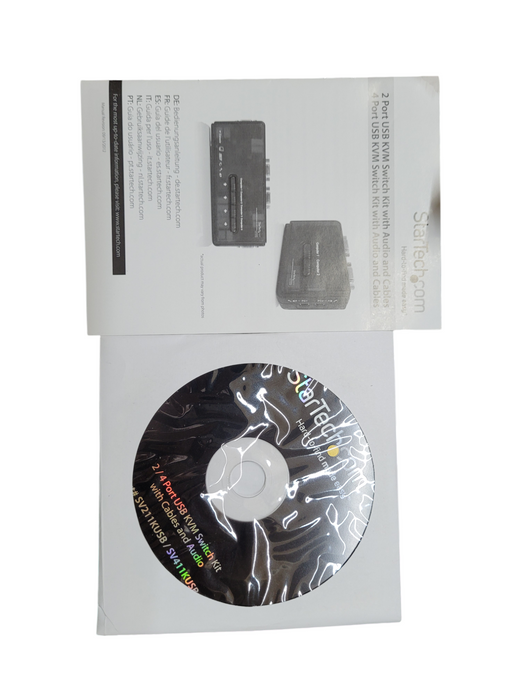 StarTech 2 Port Black USB KVM Switch Kit with Audio and Cables