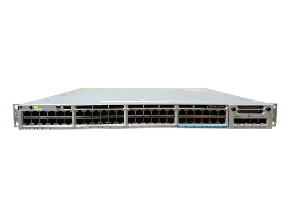 Cisco WS-C3850-12X48U-S Switch 48 Port Gigabit PoE+ w/ 1100W & 715W PSU