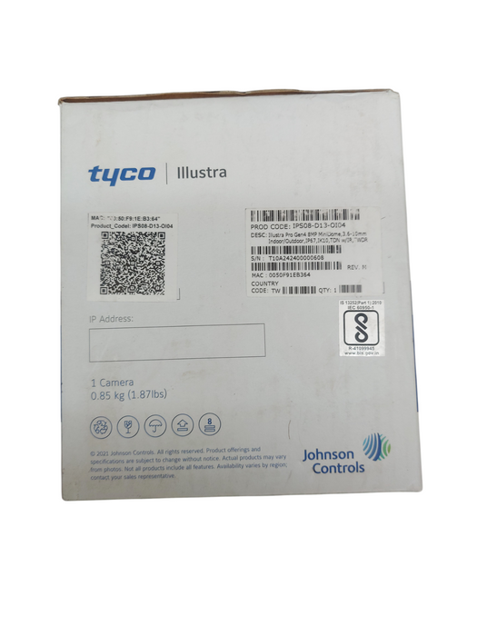 Illustra Pro Gen4 8MP MiniDome Security Camera – IPS08-D13-OI04