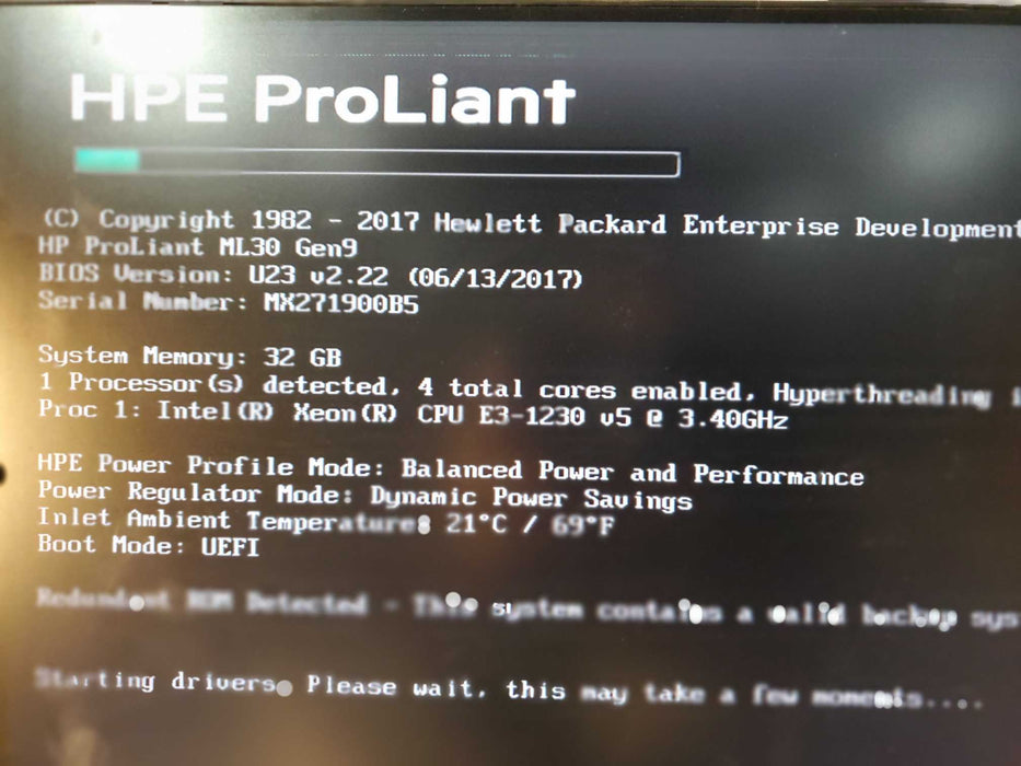 HP ProLiant ML30 Gen9 | Xeon E3-1230 v5 @3.40GHz, 32GB DDR4, B140i, 4x 3.5"