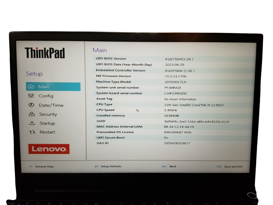 Lenovo ThinkPad E15 Gen 2 | i5-1135G7 16GB DDR4 256GB NVMe *READ*  Lap200