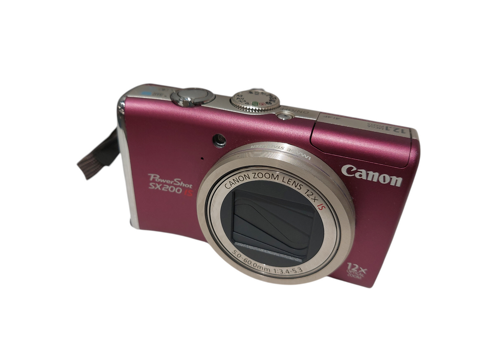 Canon PowerShot SX200 IS 12.1MP 5.0-60.0mm 1:3.4-5.3 Model: PC1339 =