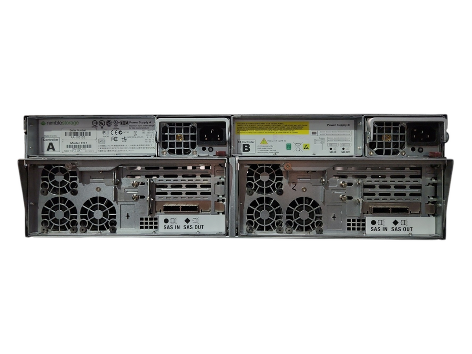 Nimble Storage CS200,400,ES1 3U Array, 2x SAS Controllers CS200 16x 3.5" Bays