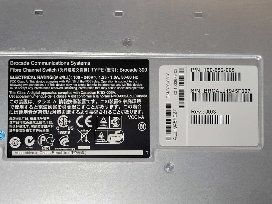 EMC2 DS-300B 24-Ports 8Gb Fiber Channel Switch 16 Active Ports _