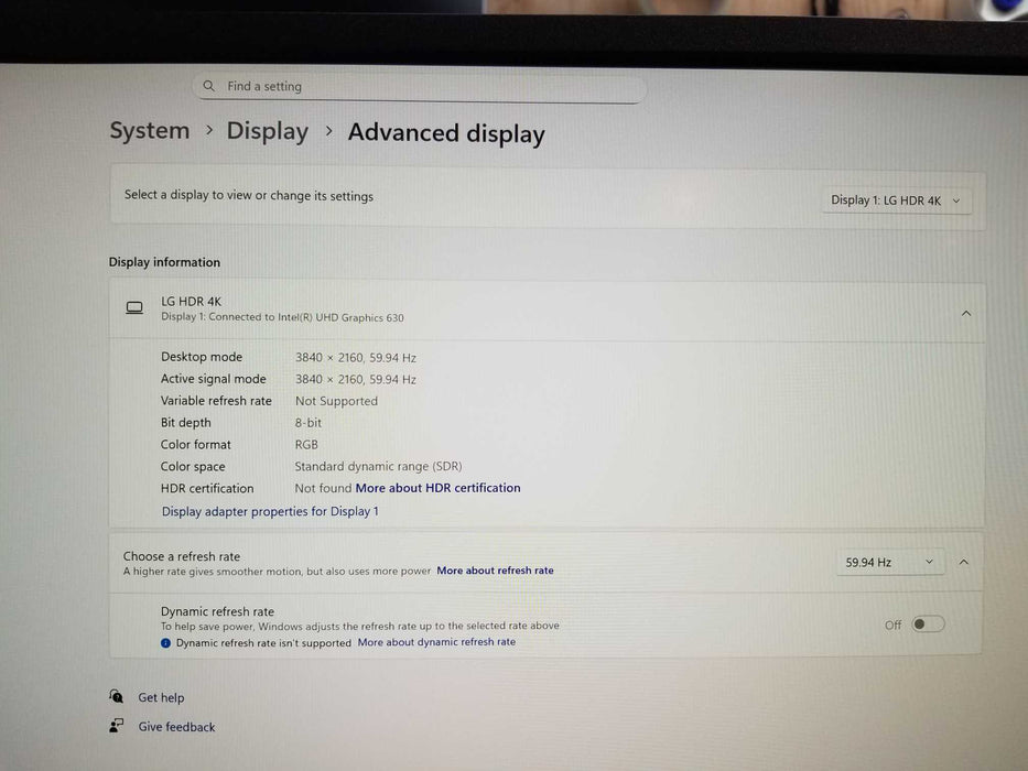 LG 27UL550-W 27 Inch HDR 4K LCD Monitor *Green line on Display*