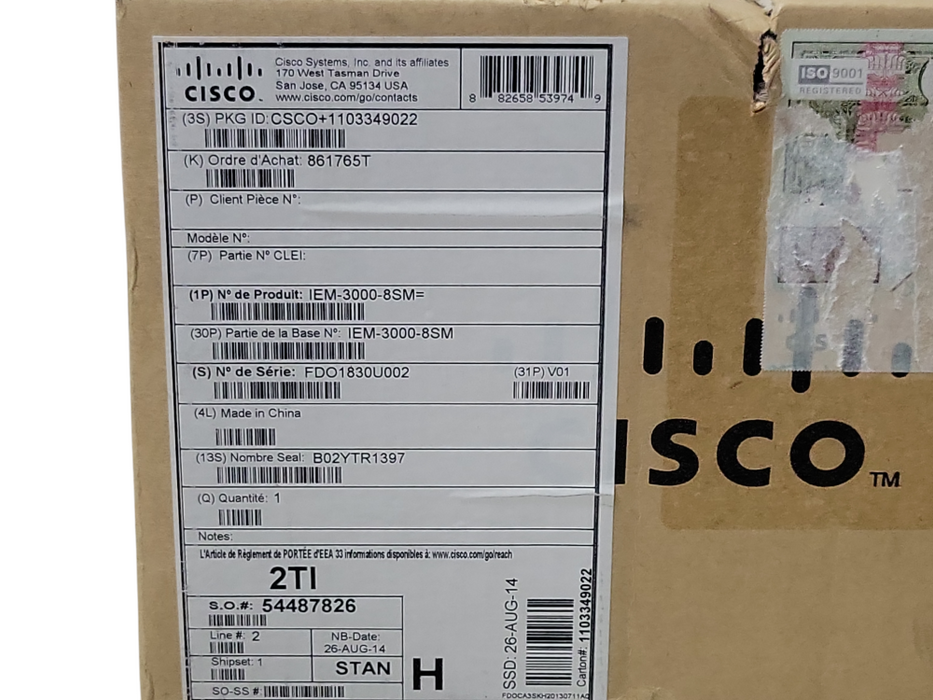 NEW Cisco IEM-3000-8TM Ethernet 8-Port 10/100 TX Switch Expansion Module _