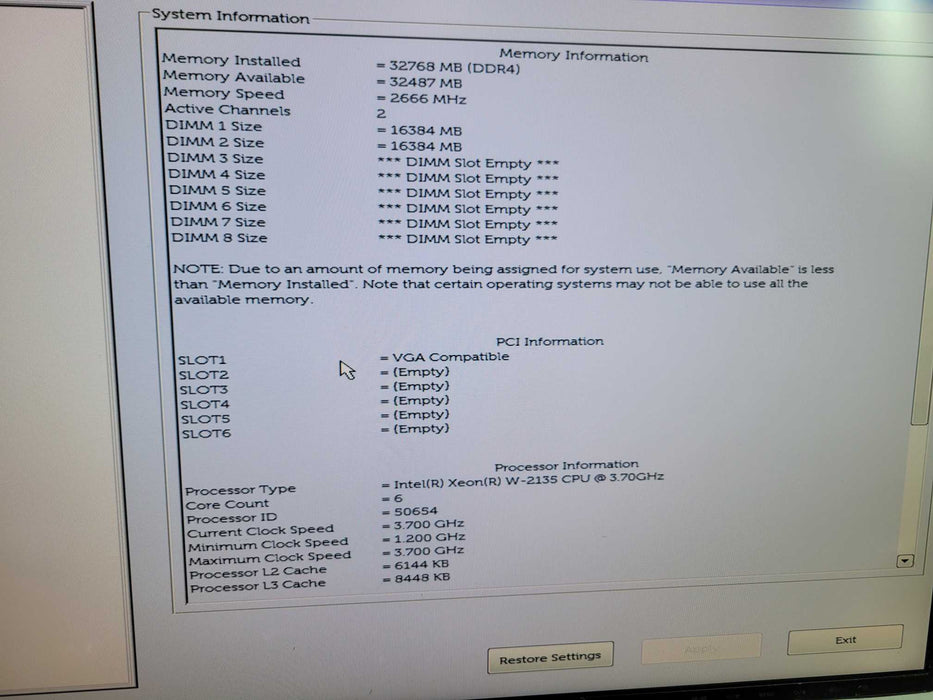 Dell Precision T5820 - Xeon W-2135 32GB DDR4 NO HDD 950W PSU %