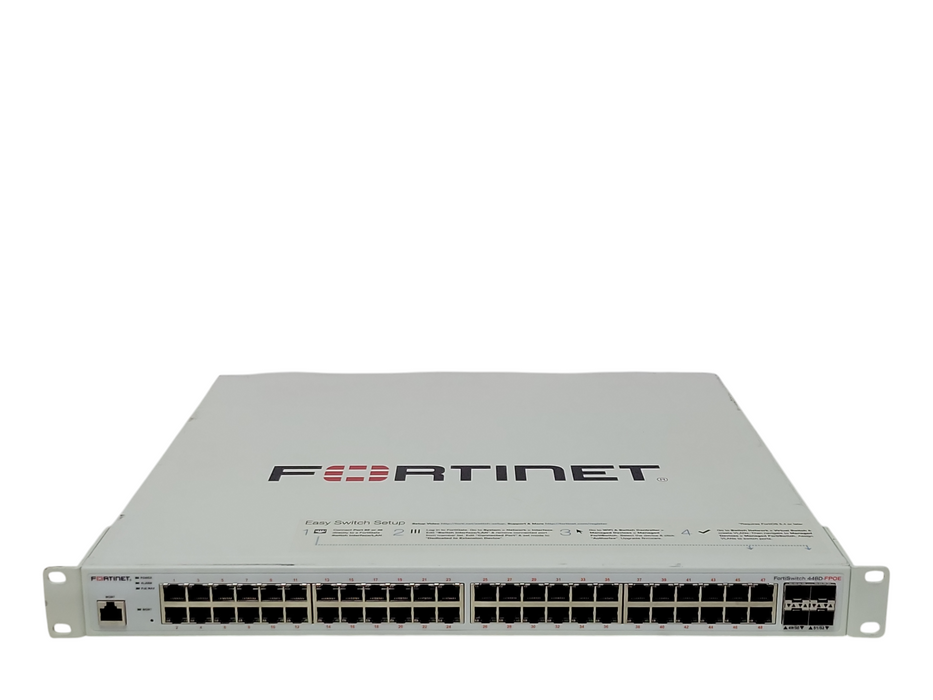 Fortinet Fortiswitch FS-448D-FPOE 48Port Gigabit Managed PoE Switch 2x PSU_