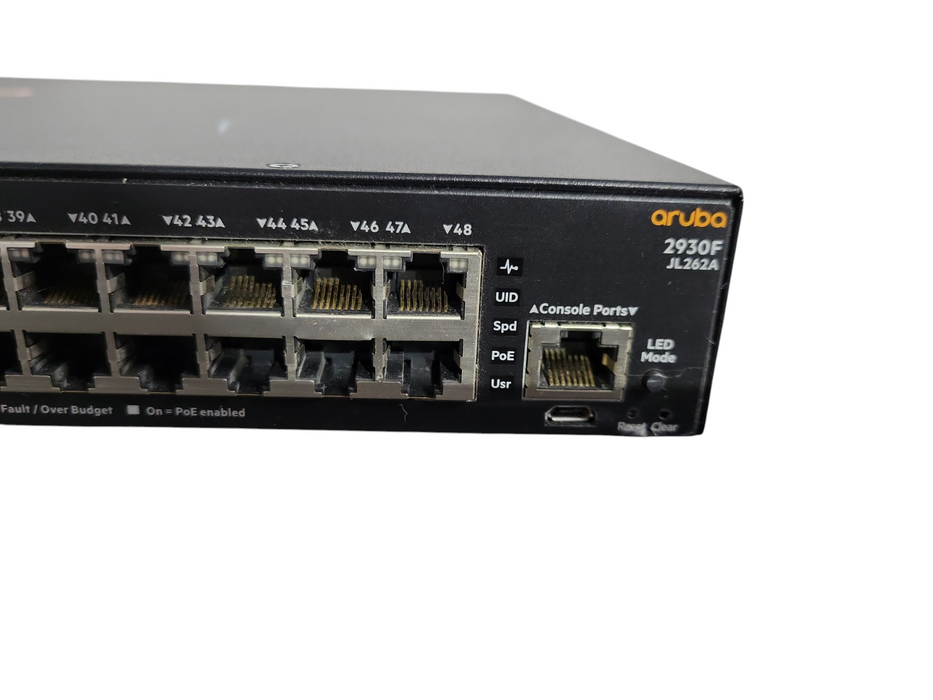 HPE Aruba 2930F 48xGbE PoE+ /4x1G SFP Managed Switch JL262A  !