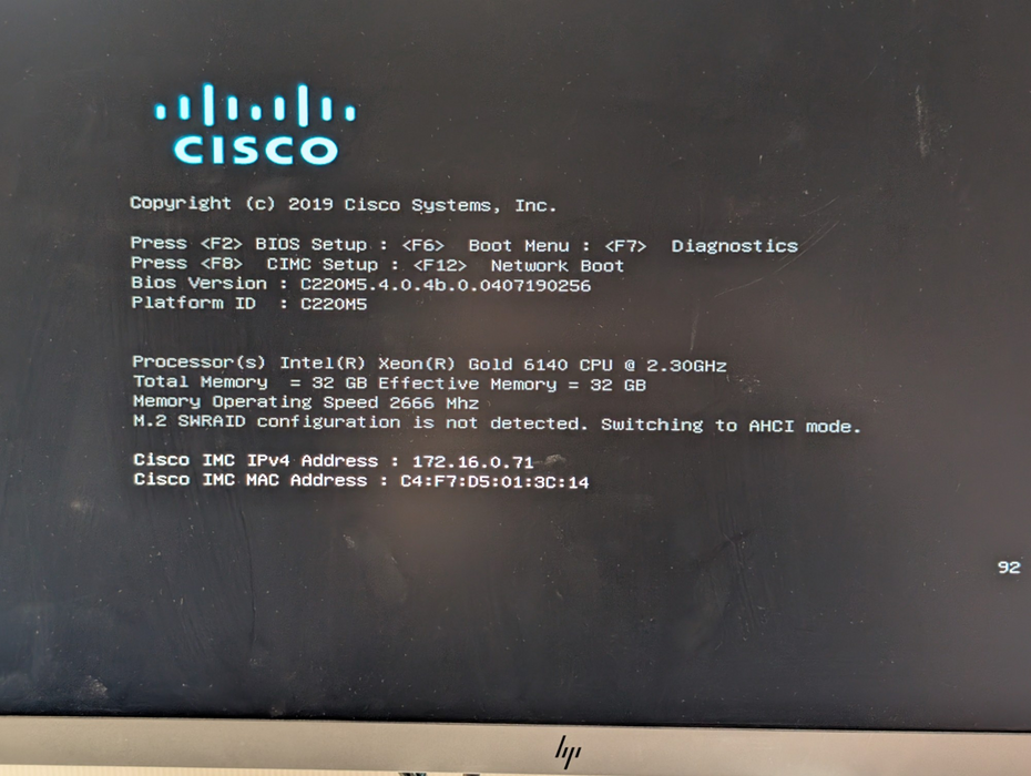 Cisco UCS C220 M5 SX 2x Intel Xeon GOLD 6140 32GB RAM  -