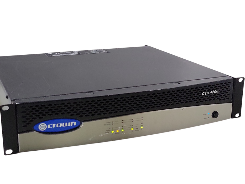 Crown Audio CTs-4200 Four-Channel Power Amplifier 2U Rackmount Amp, READ _