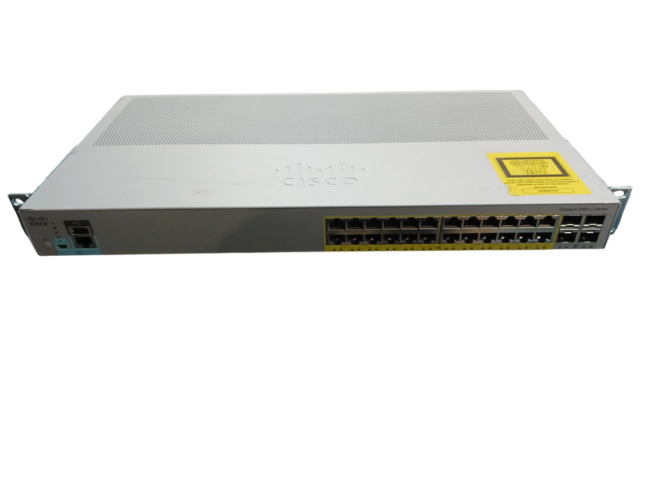 Cisco WS-C2960L-24PS-LL 24 port 10/100/1000 Ethernet PoE+ 195W 4 x 1G SFP !