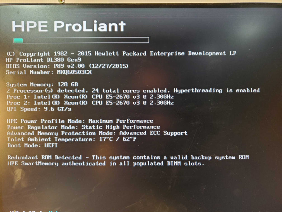 HP ProLiant DL380 Gen9 -2x Xeon E5-2670 v3 128GB DDR4 2x800W PSU
