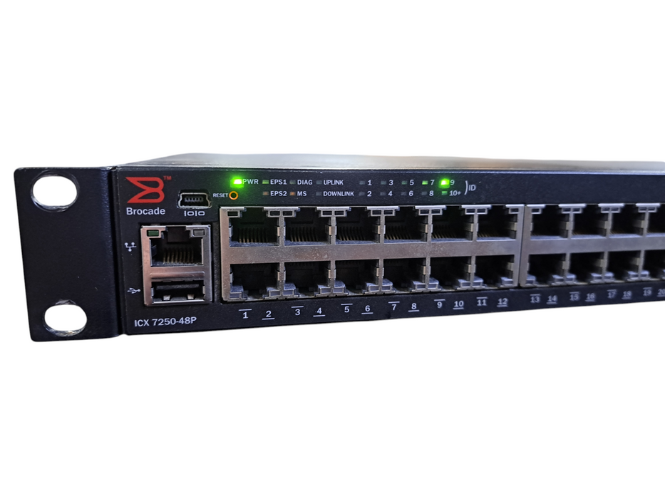 Brocade ICX 7250‑48P-2X10G | 48‑Port Gigabit PoE+ Managed Switch *READ* Q)