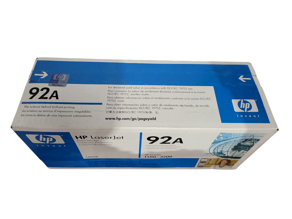 Genuine HP 92A (C4092A) Black Toner Cartridge HP LaserJet 1100 1100A 3200 3 !