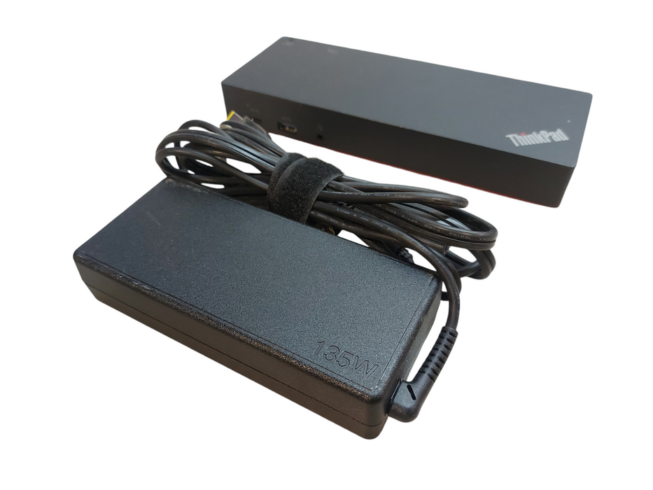 Lenovo ThinkPad USB-C Dock DUD9011D1 with Genuine Lenovo 135W Power Adapter