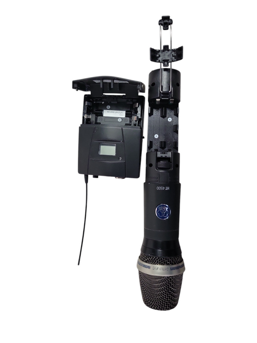 AKG Handheld HT4500 Microphone Head W/ AKG PT4500 Bodypack Transmitter  Q_