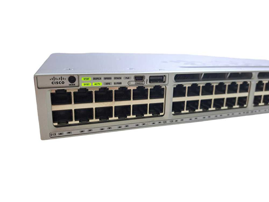 Cisco WS-C3850-48P-S V07 | 48-Port Gigabit PoE+ Switch | 4x SFP, 1x 715W PSU