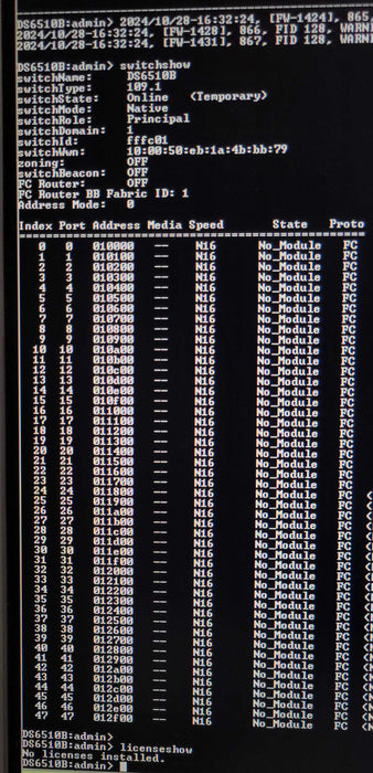 Brocade EMC2 DS-6510B Brocade 6510 48-Port 24-Port Active FC Switch, READ _