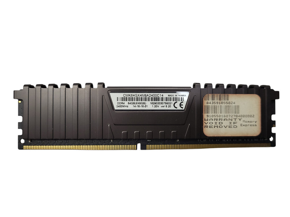CORSAIR Vengeance LPX 64GB (8 x 8GB) Gaming RAM DDR4 2400 CMK64GX4M8A2400C14 Q$