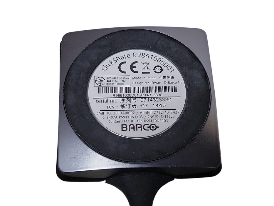 Barco R9861006D01 Clickshare USB Type A Button Wireless Interface Q_