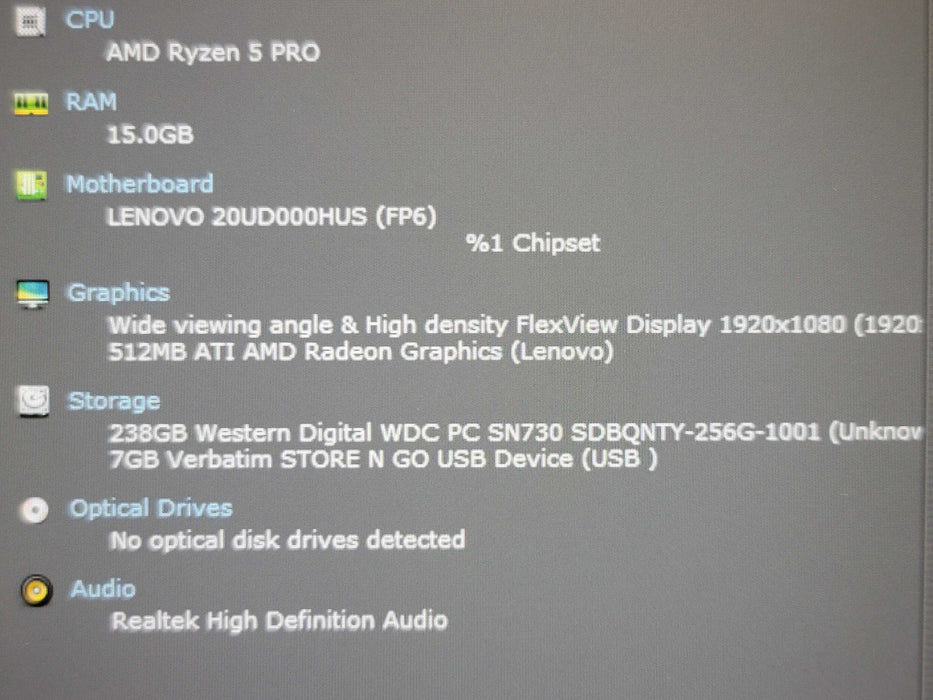 Lenovo ThinkPad T14  Ryzen 5 4650u 16GB RAM 256GB SSD  β Lap200
