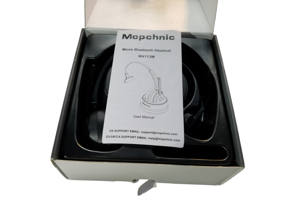 Mopchnic KH113M Wireless Bluetooth Headset with USB Dongle & Charging Base