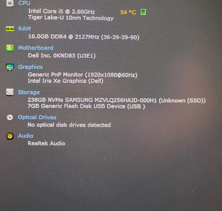 Dell Latitude 7420 TOUCH Core i5-1145G7@2.60GHz 16GB RAM 256GB SSD  Lap200