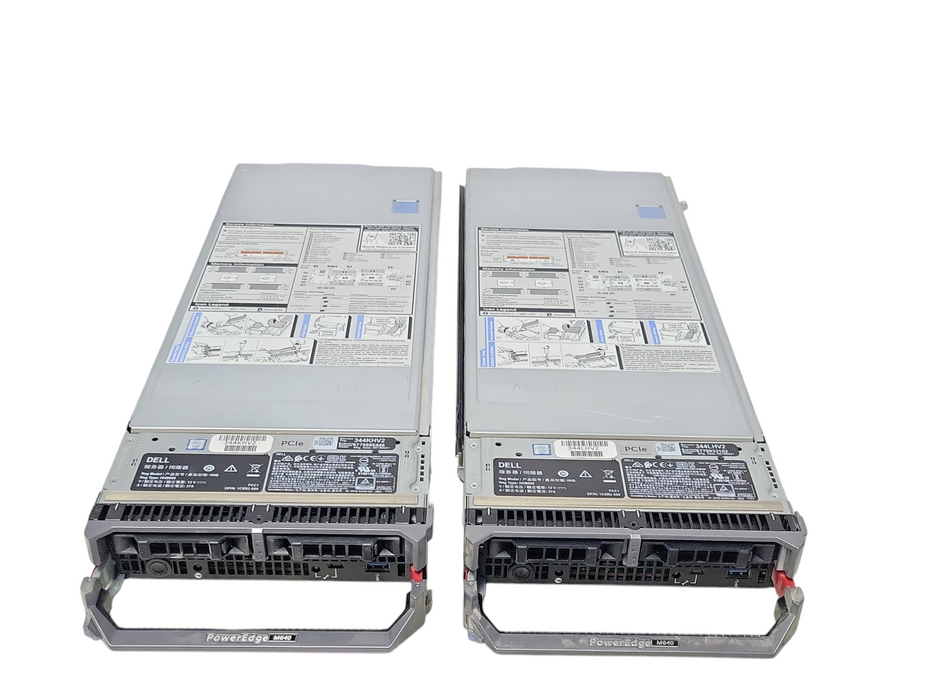 Lot of 2x Dell PowerEdge M640 blade servers w/ 1x Xeon Silver 4110 CPU each _