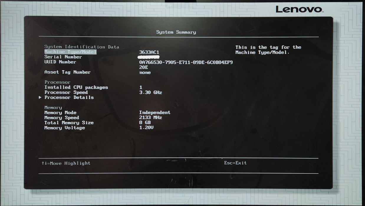 Lenovo x3250 M6 1U 4x3.5", Xeon E3-1220 v5 3.00GHz, 8GB DDR4, 1x 300W PSU