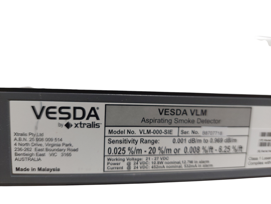 Siemens VESDA VLM Aspirating Smoke Detector Model: VLM-000-SIE  =