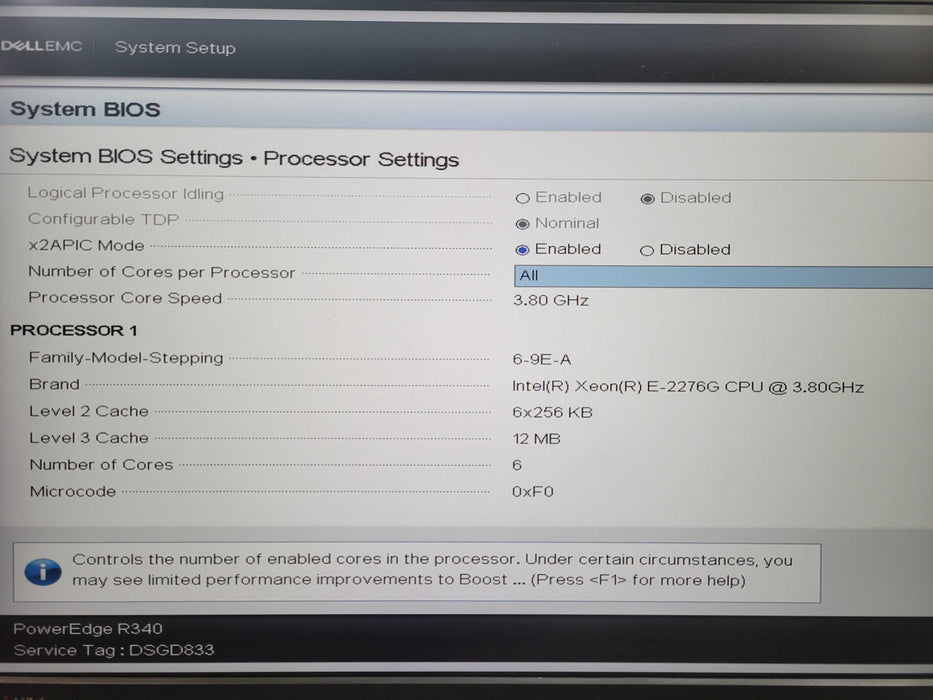 DELL PowerEdge R340 Intel Xeon E-2276G @ 3.80GHz 32GB RAM H730P  !