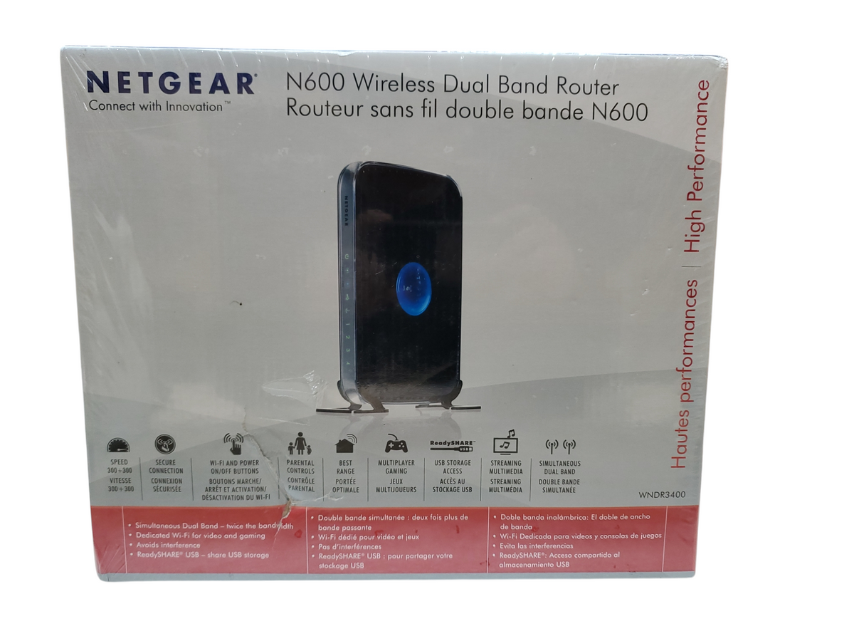 Netgear R600 NEW - Netgear N600 Wireless Dual Band Router - WNDR3400 — retail.era