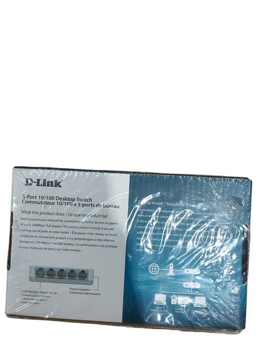 Lot 2x D-Link GO-SW-5E 5-Port 10/100 Desktop Switch