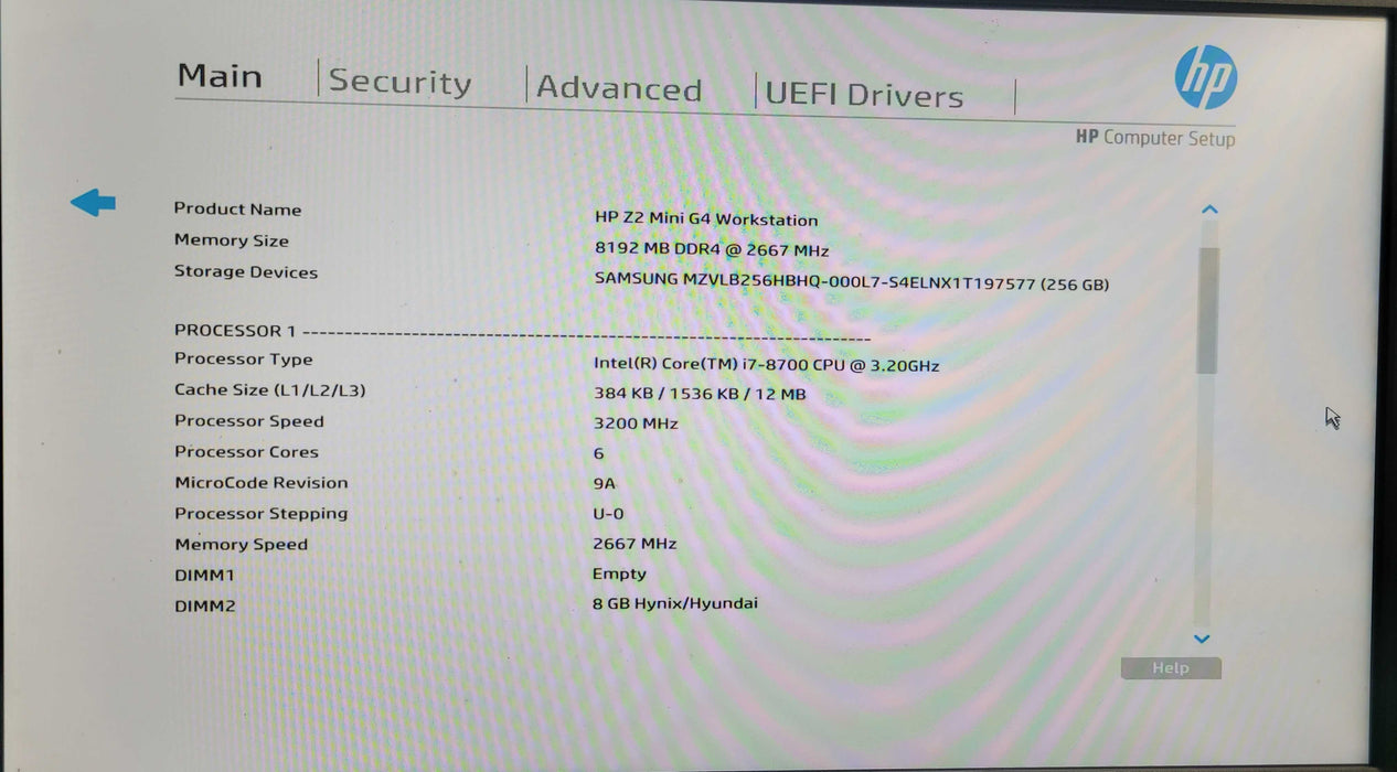 Z2 Mini G4 Workstation | i7-8700 @3.20GHz, 8GB DDR4, 256GB NVMe