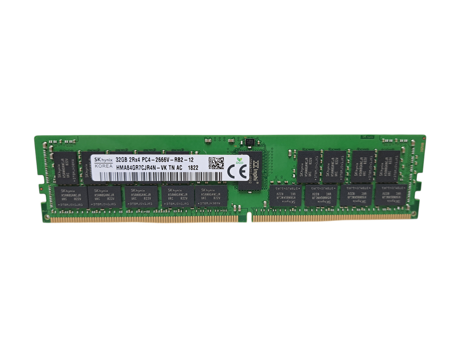 SK Hynix 32GB DDR4-2666 PC4-21300 2Rx4 ECC Server Memory | HMA84GR7CJR4N-VK Q)