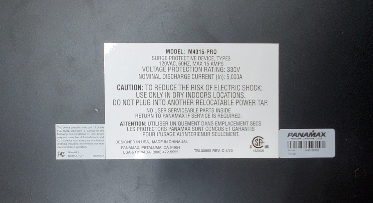 Panamax M4315-PRO 9 Port Power Conditioner *READ*