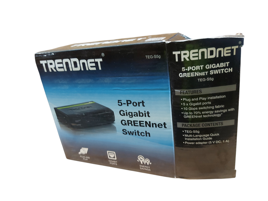 TRENDnet 5-port Gigabit Switch TEG-S50g Green Desktop Switch Plug n Play
