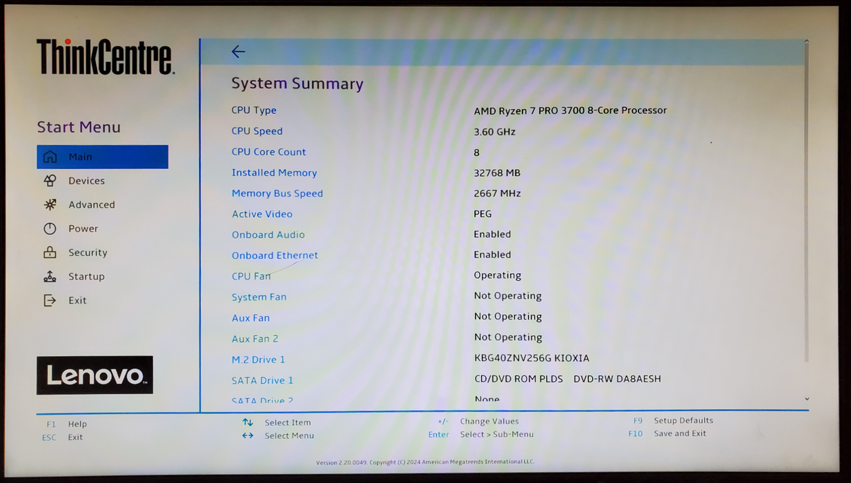 Lenovo ThinkCentre M75s-1, Ryzen 7 Pro 3700, 32GB DDR4, R520, 256GB SSD Q