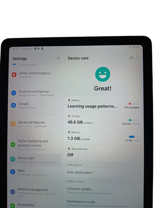 Samsung Galaxy Tab S6 Lite - Black - 64GB [SM-P613]