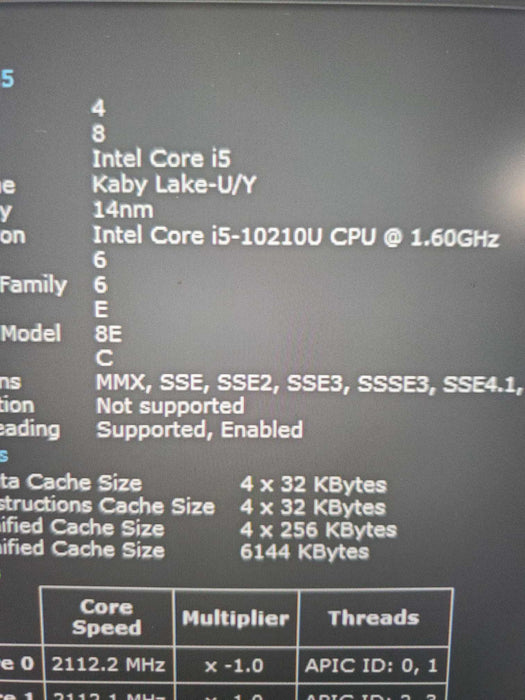 Lenovo ThinkPad T14 Gen 1 Intel Core i5-10210U 1.60GHz 16GB RAM 256 GB NVME  Lap200