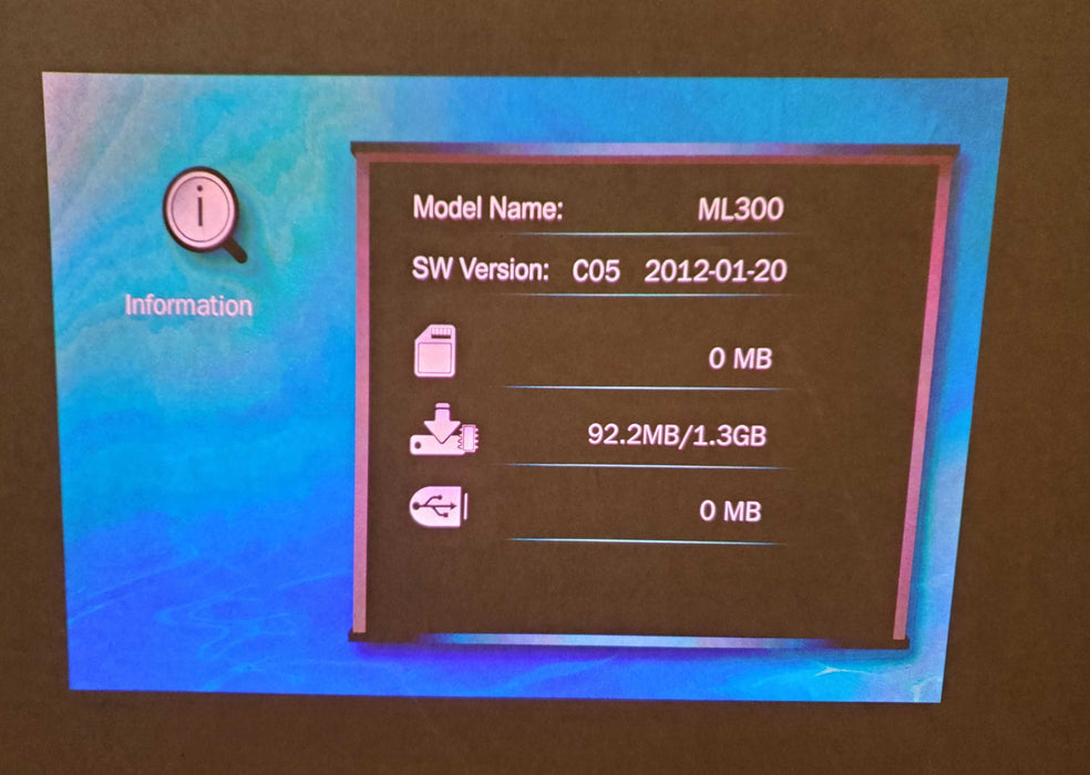 Optoma ML300 LED Projector w/ Power Adapter