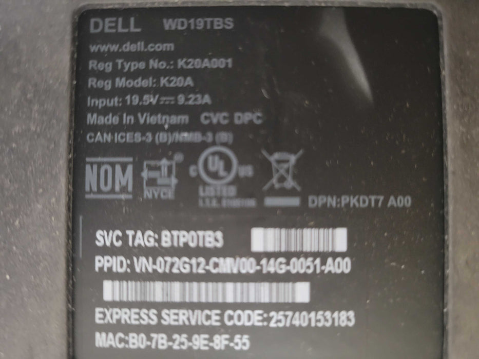 Lot of 8x Dell Assorted model USB-C Docking station, See Detail _