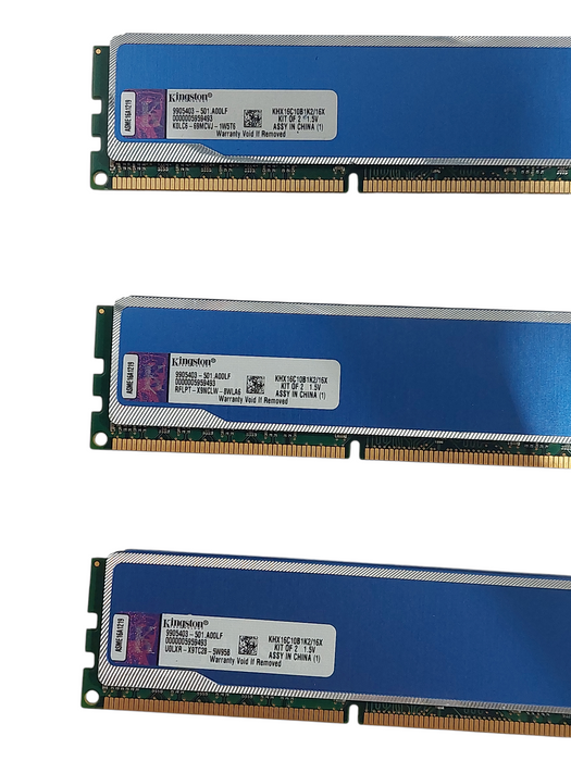 3 - Kingston Hyper X Blu KHX16C10B1K2/16X  8GB DDR3   24GB Total  =