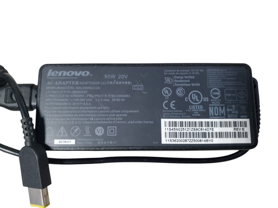 50x Original LENOVO 90W 20V 4.5A ADLX90NCC2A 45N0483 AC Adapter